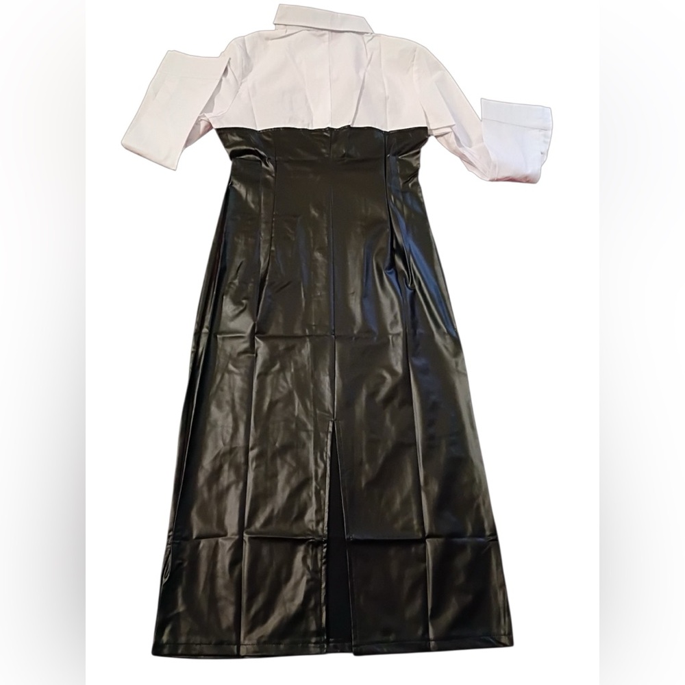 Uoozee Black and White Long Sleeve Dress - Picture 2 of 9